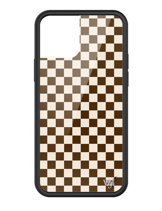 wildflower checkers iphone 12/12pro|brown