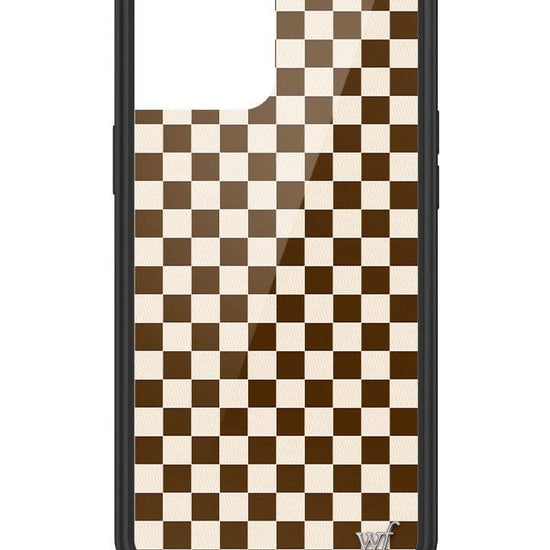 wildflower checkers iphone 12promax|brown