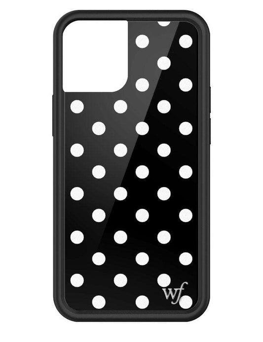 wildflower polka dot iphone 13mini|black and white