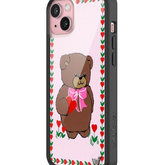 wildflower danielle guizio teddy bear x wildflower iphone 15plus case