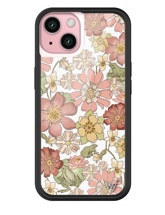 wildflower lily pad floral iphone 15 case