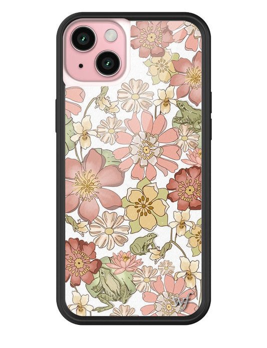 wildflower lily pad floral iphone 15plus case