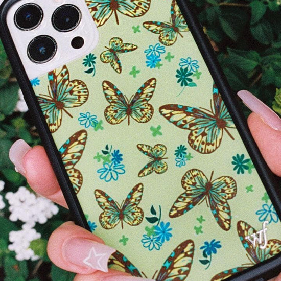 Sage Butterfly iPhone 13 Case.