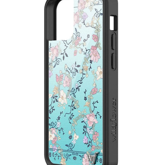 wildflower gallery girlie blue iphone 13mini case angle