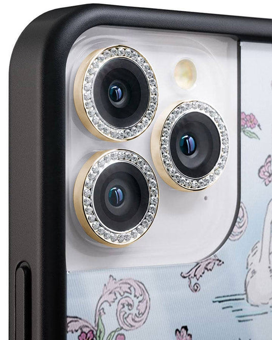 wildflower camera bling gold iphone 15 pro/15 pro max