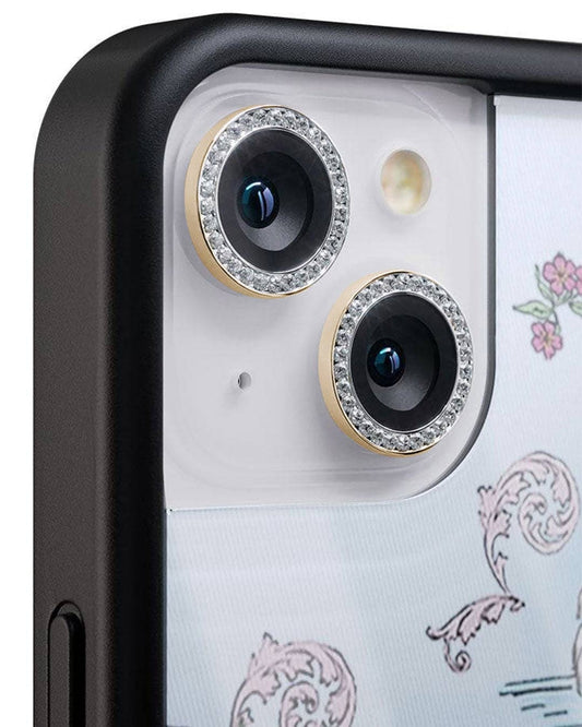 wildflower camera bling gold iphone 14/14 plus 