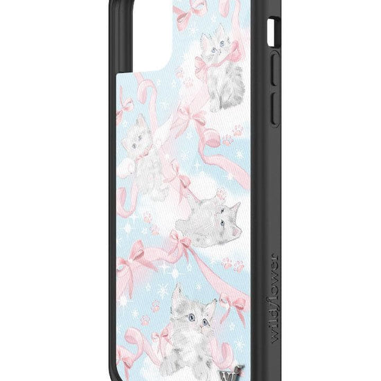 wildflower kitten around iphone 11promax case angle