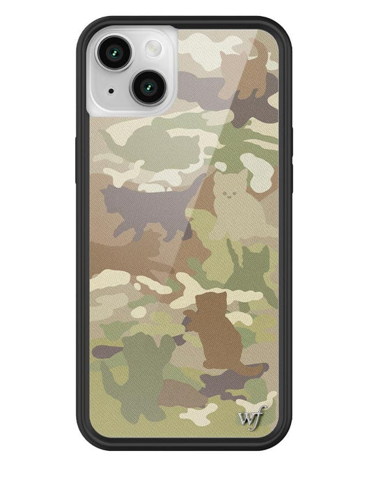 wildflower cat camo iphone 14plus case