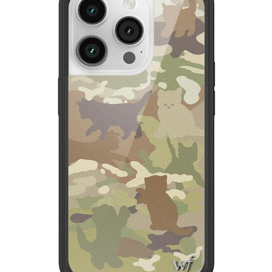 wildflower cat camo iphone 14pro case