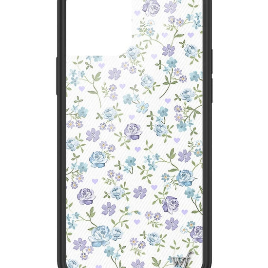 wildflower lilac and blue floral iphone 12/12pro case
