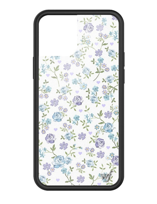 wildflower lilac and blue floral iphone 12/12pro case