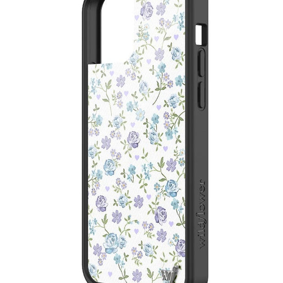 wildflower lilac and blue floral iphone 12/12pro case