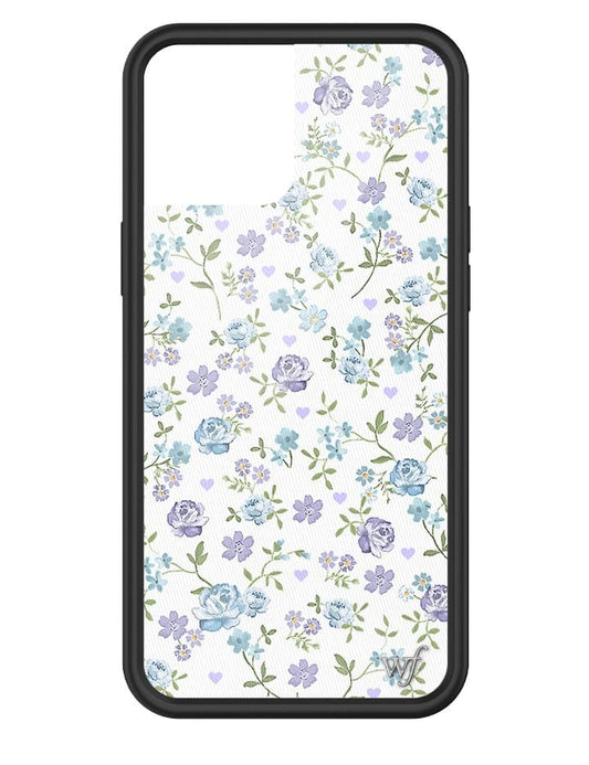 wildflower lilac and blue floral iphone 12promax case