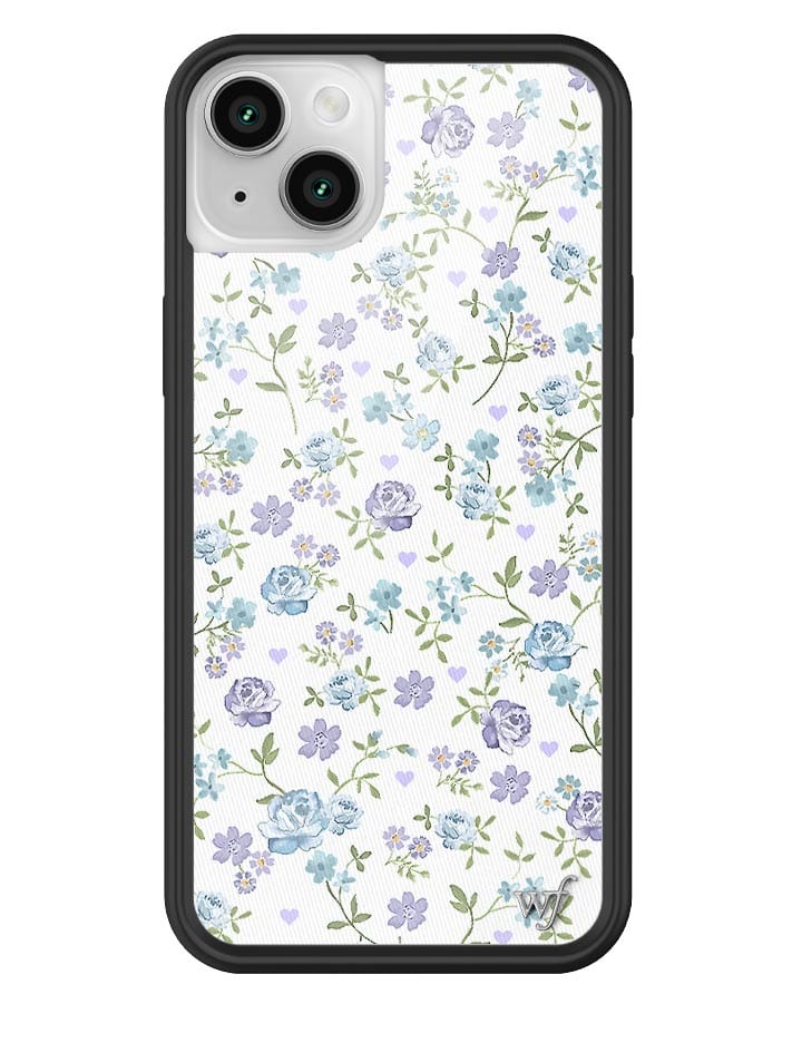 Wildflower Lilac and Blue Floral iPhone 14 Plus Case Wildflower Cases