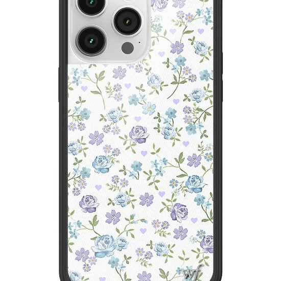 wildflower lilac and blue floral iphone 14promax case