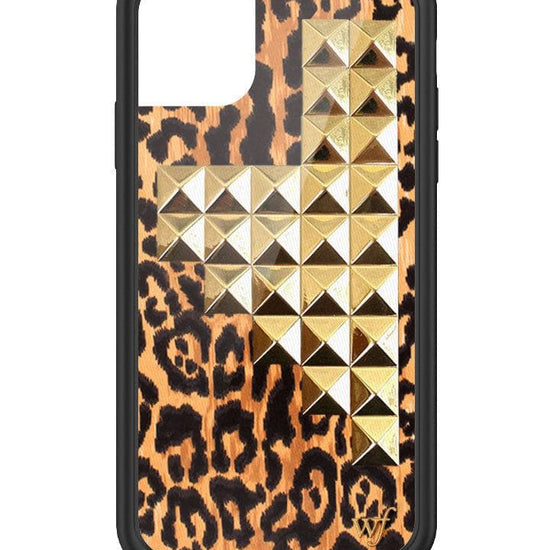 wildflower leopard love stud iphone 11