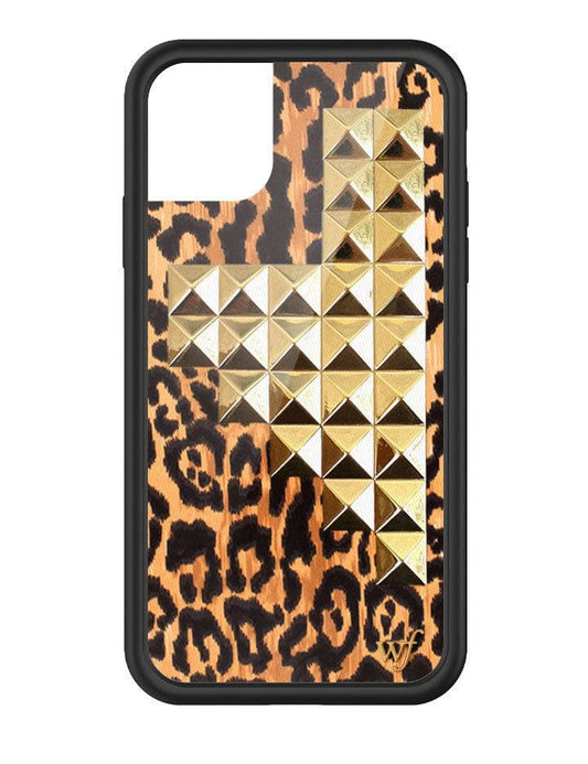 wildflower leopard love stud iphone 11
