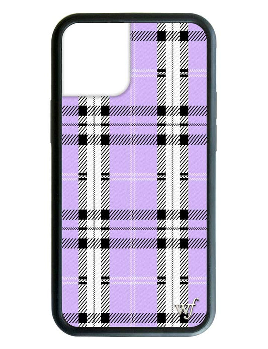 Lavender Plaid iPhone 12 Case
