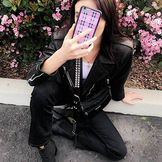 Sydney Carlson Lavender Plaid iPhone 6/7/8 Plus Case