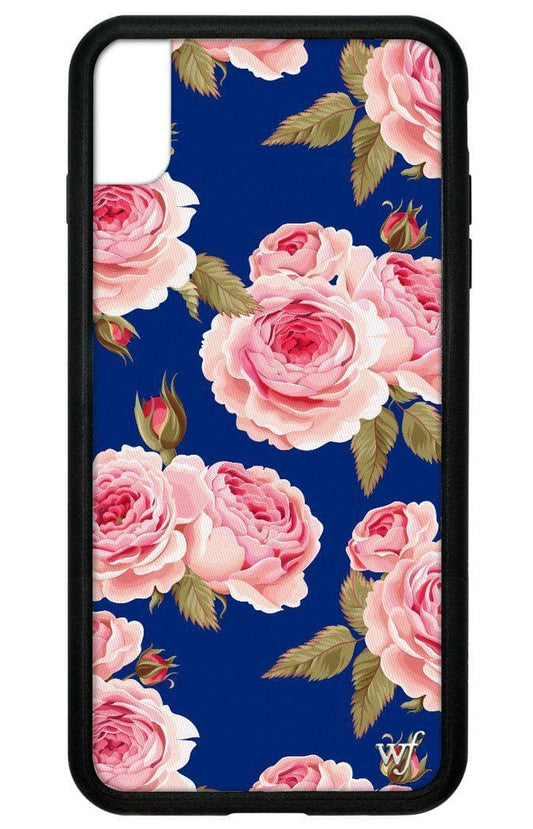 Navy Floral iPhone Xs Max Case