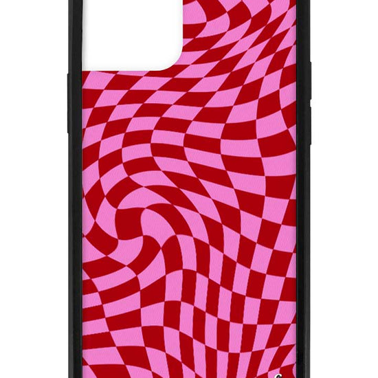 Pink Crazy Checkers iPhone 12 Pro Case