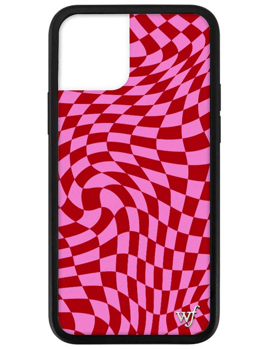 Pink Crazy Checkers iPhone 12 Pro Case