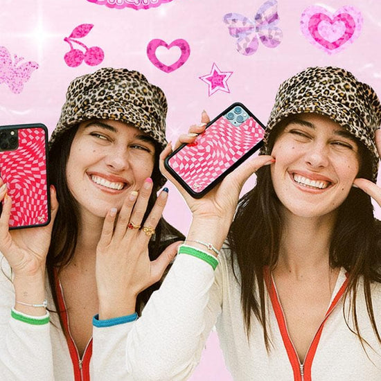 Crazy Checkers iPhone 12/12 Pro Case | Pink.