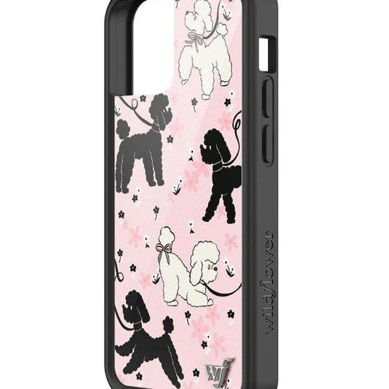 wildflower poodle doodles iphone 13mini case angle