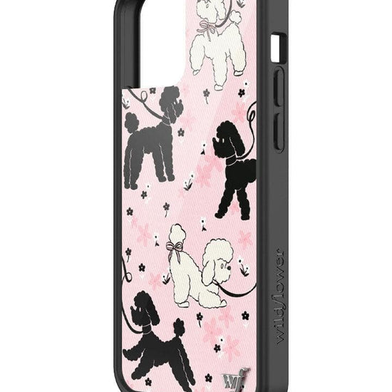 wildflower poodle doodles iphone 12/12pro case angle