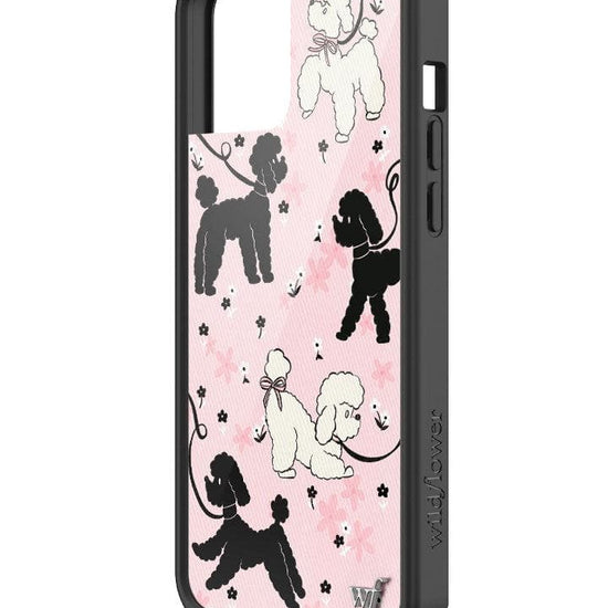 wildflower poodle doodles iphone 12promax case angle