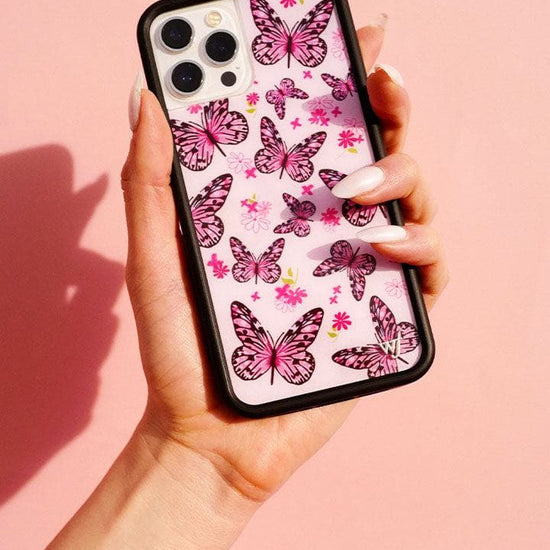 Wildflower Pink Butterfly iPhone 13 case