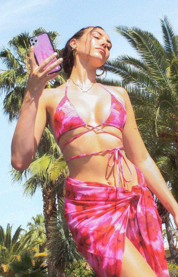 Wildflower Pink Flames iPhone Case Lifestyle Image 01