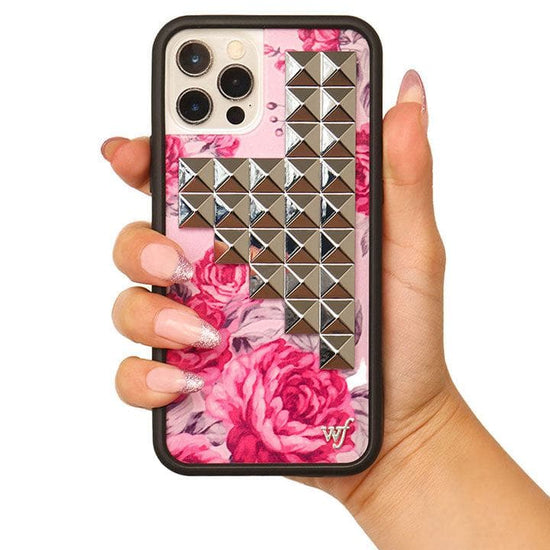 wildflower pink floral stud iphone 13