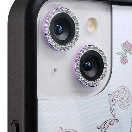 wildflower camera bling purple iphone 15/15 plus