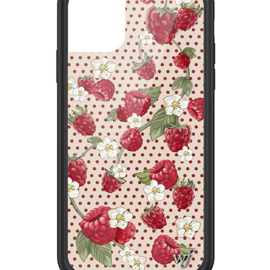 wildflower raspberry polka dot iphone 11 case