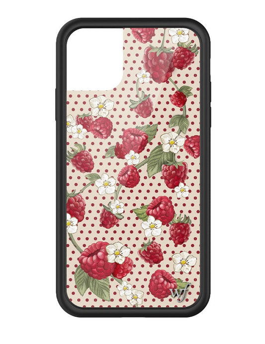 wildflower raspberry polka dot iphone 11 case