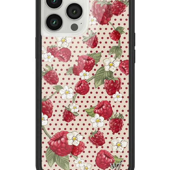 wildflower raspberry polka dot iphone 13promax case