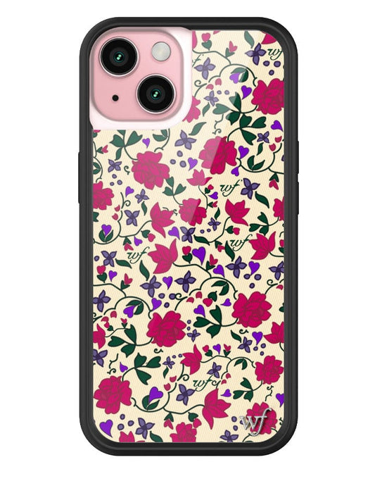 wildflower rose romance iphone 15 case