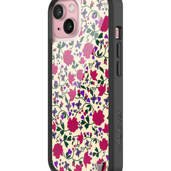 wildflower rose romance iphone 15 case