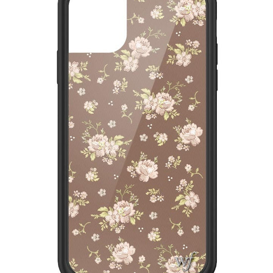 wildflower brown floral iphone 11 case