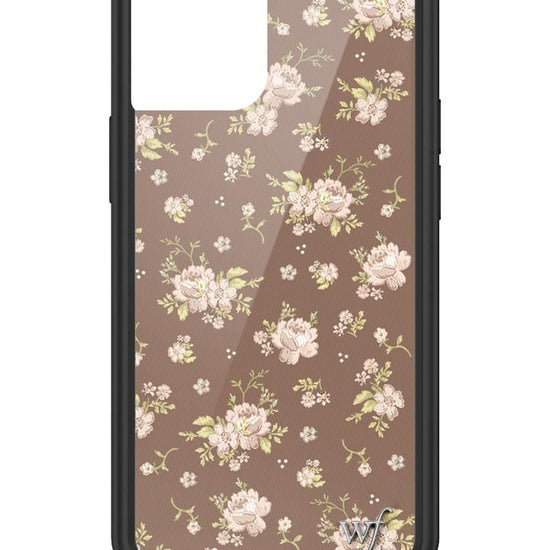 wildflower brown floral iphone 13mini case