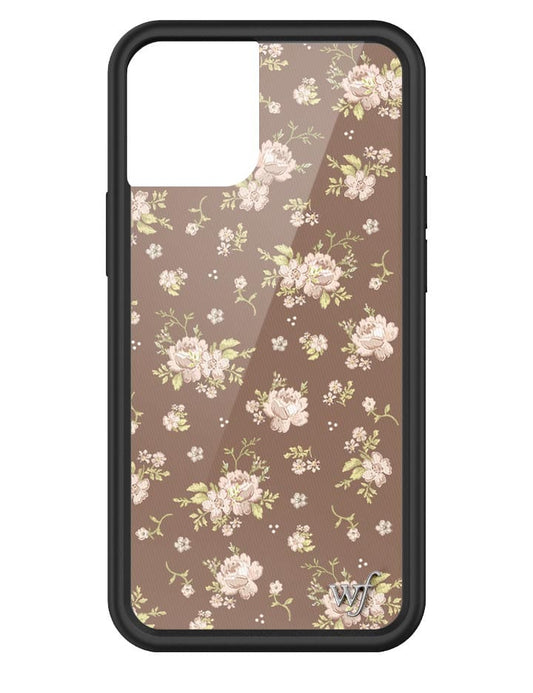 wildflower brown floral iphone 13mini case