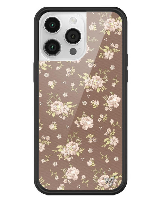 wildflower brown floral iphone 14promax case