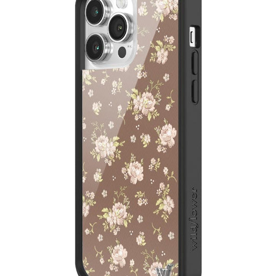 wildflower brown floral iphone 14promax case
