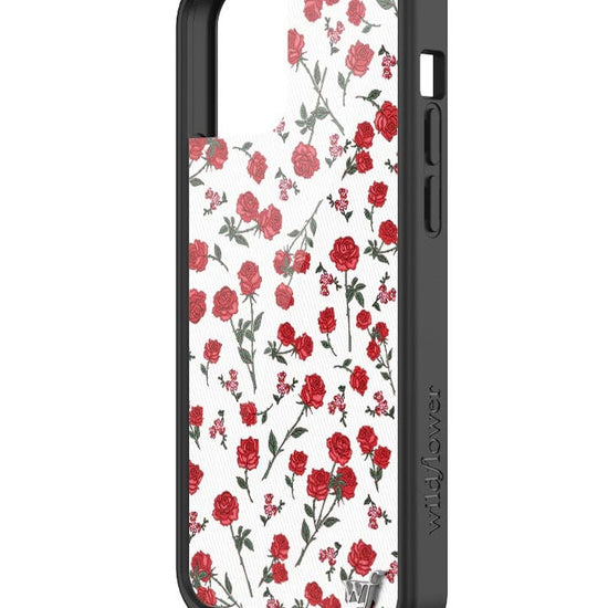 wildflower red roses iphone 12/12pro case