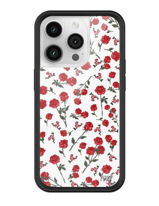 wildflower red roses iphone 14pro case