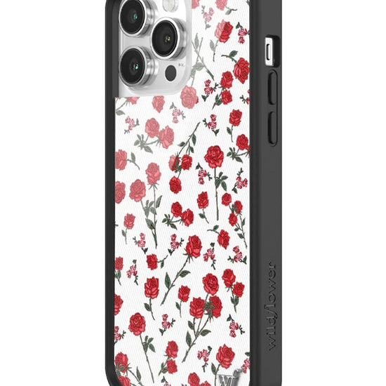 wildflower red roses iphone 14promax case