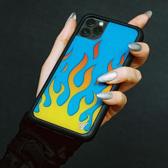 Flames iPhone Xr Case | Blue.
