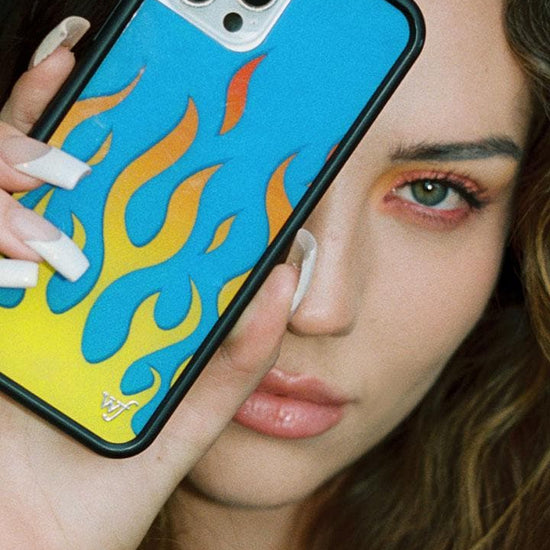 Wildflower Cases Flames iPhone 11 Pro Max Case | Blue.