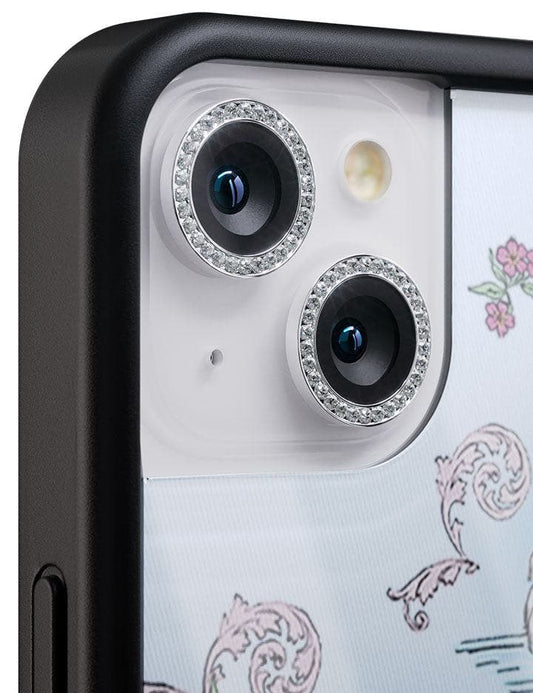 wildflower camera bling silver iphone 15/15 plus